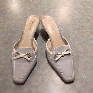 Coach leather mules